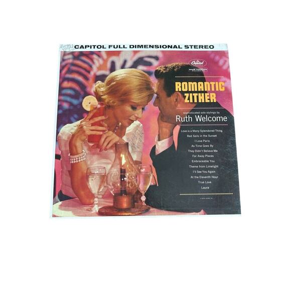 5 RUTH WELCOME Zither Records CAPITOL 12" LP 33 RPM Vintage Romantic 3/4 Time - Picture 7 of 11
